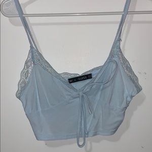 Light blue Crop top